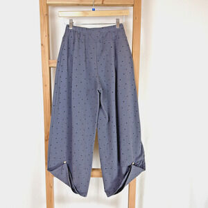 NWT Kleen Woodland Polka Dot Button on Hem Pants #0809 Size XS